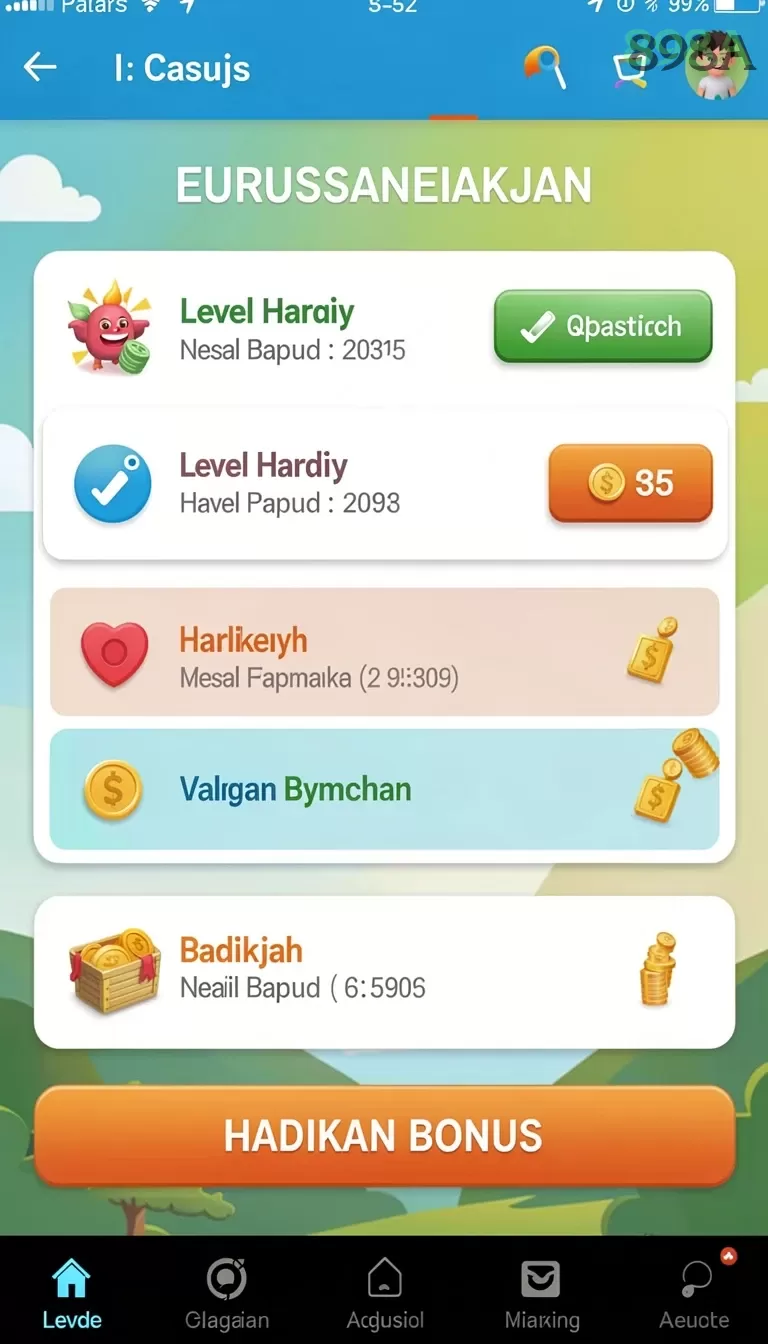 Cuplikan layar 9N9N — aktivitas